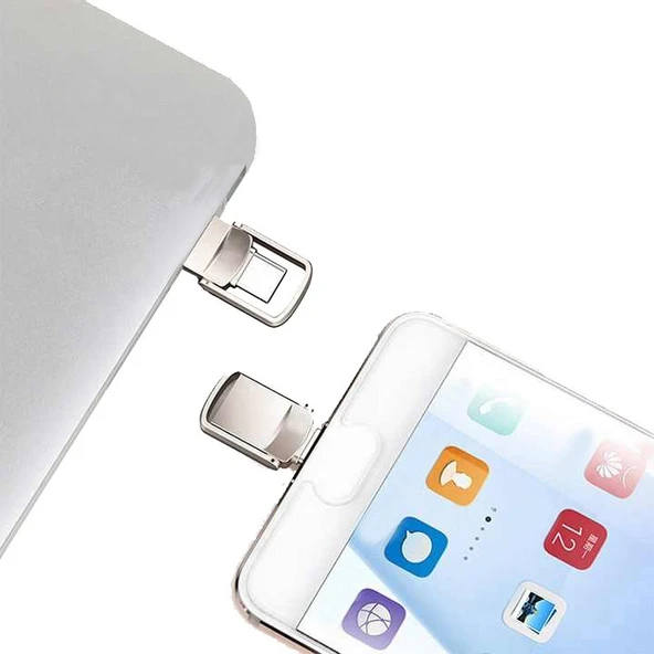 Sprange SOTGT64 TYPE-C & USB 3.2 64GB Mini Metal Otg Flash Bellek - 5