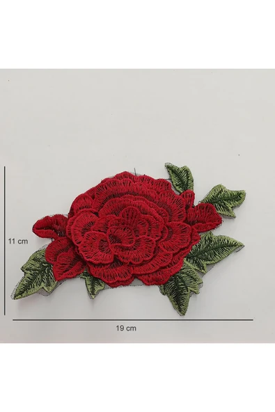 10 Adet Kırmızı Güllü Dikme Nakış ürün görseli