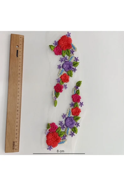 6 Adet Mor Kırmızı Renklerde Dikme nakış ürün görseli