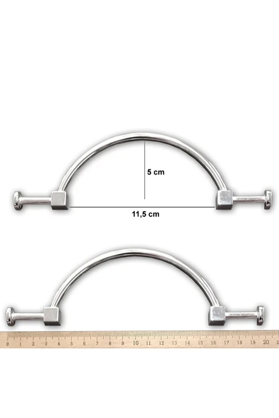 Metal (Zamak), Nikel Kaplama Çanta Sapı Çiftinin Fiyatıdır - 1