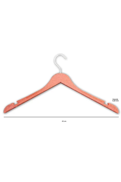 6 Adet Simli, Kehribar Rengi Plastik, Bluz Askısı 43 cm - 3