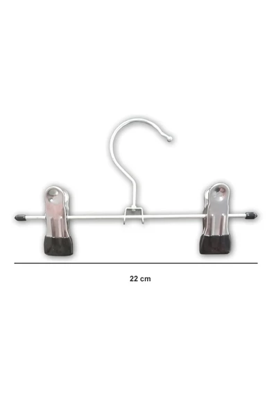 10 Adet Mandallı Tel Etek Pantolon Askısı 23 cm