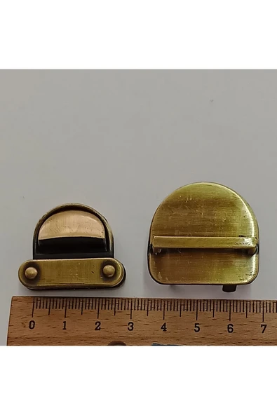 10 Adet Çanta Kilitleri Renk Eskitme Gold - Resim 2