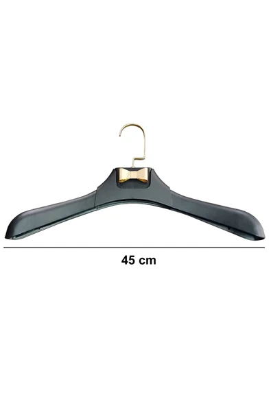 10 Adet Metal Aksesuarlı Plastik, Ceket Ve Gömlek Askısı 45 Cm 1.sınıf Kalite, Lüx