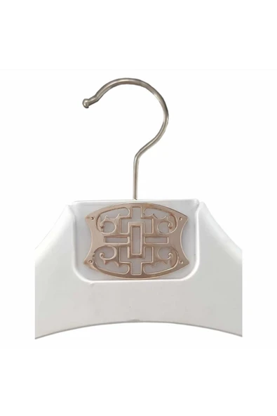 10 Adet Metal Aksesuarlı Beyaz Plastik, Ceket Ve Gömlek Askısı 45 Cm 1.sınıf Kalite, Lüx - 2