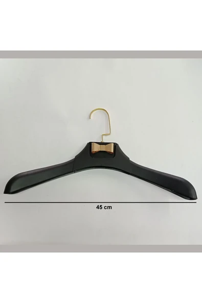 10 Adet Metal Aksesuarlı Plastik, Ceket Ve Gömlek Askısı 45 Cm 1.sınıf Kalite, Lüx - 2