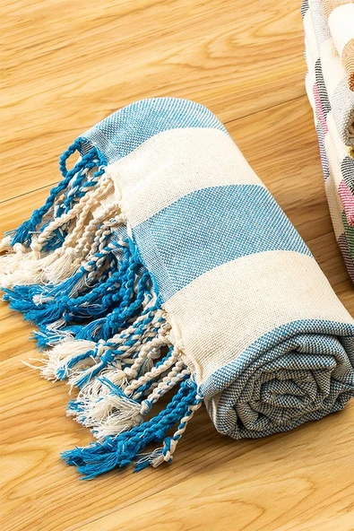 Striped Peştemal Banyo Havlusu Plaj Havlusu - 6