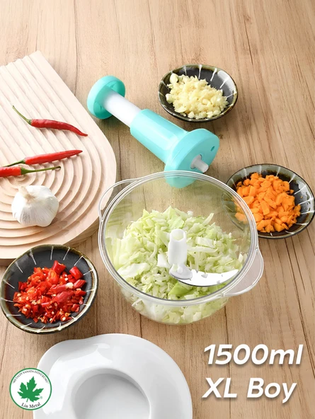 Bas Kes Xl Pratik El Robotu 1500ml Yeni Nesil Doğrayıcı, Büyük El Rondosu , Pratik Rondo - 3