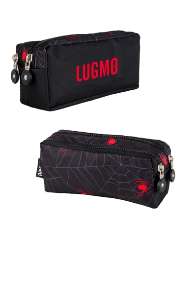 Lugmo 3 Lü İlkokul Çanta Seti Erkek Çocuk Çantası Astarlı Pedli Örümcekli Siyah - Resim 6