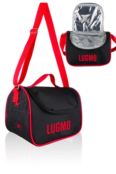 Lugmo 3 Lü İlkokul Çanta Seti Erkek Çocuk Çantası Astarlı Pedli Örümcekli Siyah - Resim 4