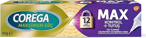 Corega Max Diş Protezi Yapıştırıcı Krem Tat İçermez 40 gr