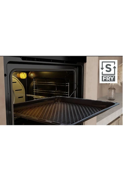 Silverline BO65P4S01 Buhar Destekli + Airfryer Özellikli Ankastre Fırın Gri Antrasit Cam - 2
