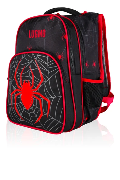 Lugmo 3 Lü İlkokul Çanta Seti Erkek Çocuk Çantası Astarlı Pedli Örümcekli Siyah - Resim 2