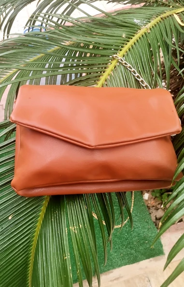 Monalisa Home Kahverengi  Zinzirli Omuz Çantası ürün görseli 1