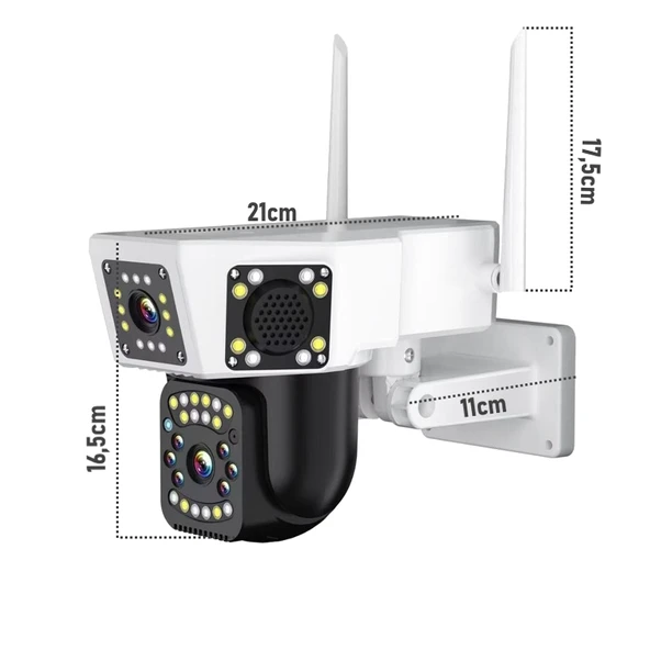O-kam 3014 Dual Lens Wifi Kamera 6MP - 6