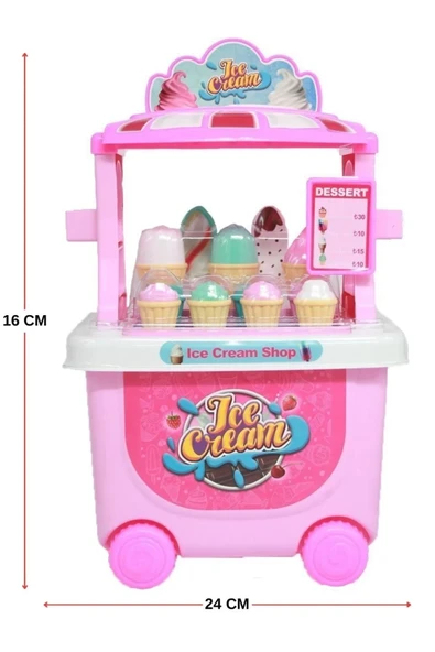 Global Toys Tekerlekli Oyuncak Dondurma Arabası - 2