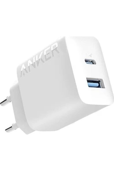 Anker 312 Hızlı Şarj Cihazı (2-PORT, 20W) A2348 Beyaz