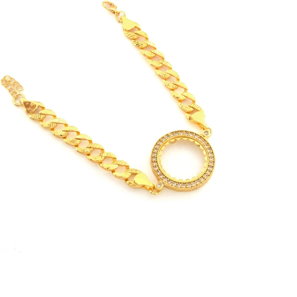 Yarım Altın Çerçeve Bileklik Çelik Altın Kaplama BLK-1077 ürün görseli