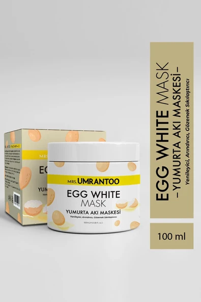 MRS.UMRANTOO Egg White Pore Mask Gözenek Sıkılaştırıcı Ve Siyah Nokta Arındırıcı Yumurta Akı Maskesi