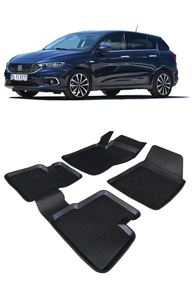 Fiat Egea HB 2015 ve Sonrası 3d Havuzlu Araca Özel Paspas Takımı - 2