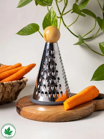 Silikon Tabanlı Lüks Konik RENDE 20 Cm Bambu Topuzlu Kaydırmaz 3 Bıçaklı - 6