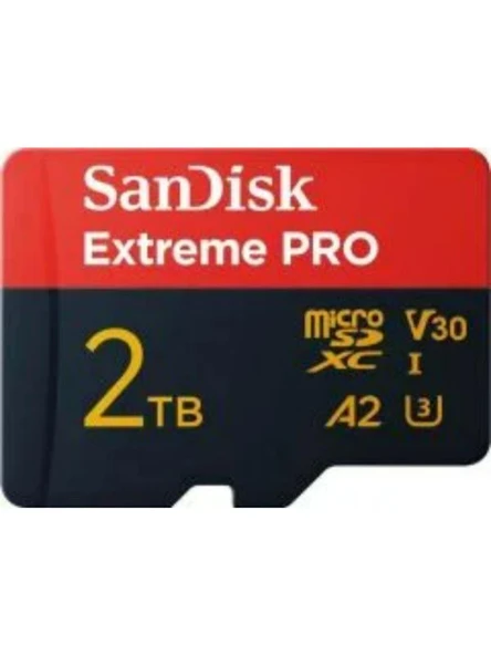 SanDisk Extreme Pro 2TB 250/150MB/s microSDXC UHS-I A2 V30 Adaptörlü Hafıza Kartı SDSQXCD-2T00-GN6MA