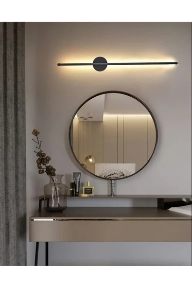 burenze Modern Led Aplik Platinum 4000K Gün Işığı Şık Görsellik Katar Elektrik İle Çalışır 1 Adet Siyah - Resim 6