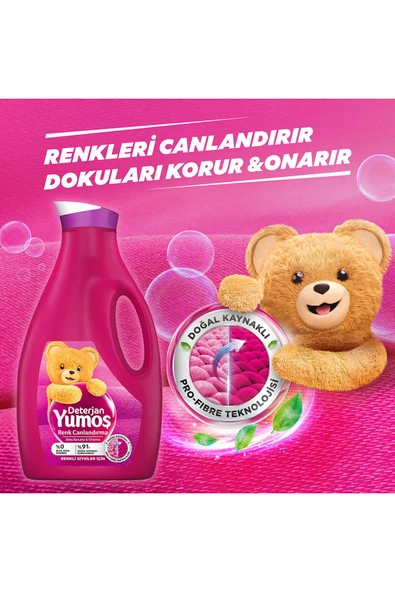 Yumoş Sıvı Bakım Çamaşır Deterjanı Renkli Giysiler 2520 ml - 2