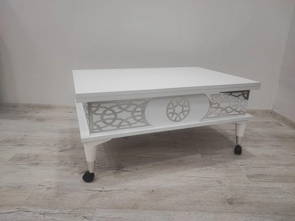 Aras 5 Kademeli Tekerlekli Akıllı Sihirli Orta Sehpa 60x90 - 2