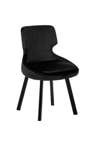 MARKAELZ SİYAH METAL AYAKLI SALON/MUTFAK SANDALYESİ SELEKULAK (BABYFACE) - 2