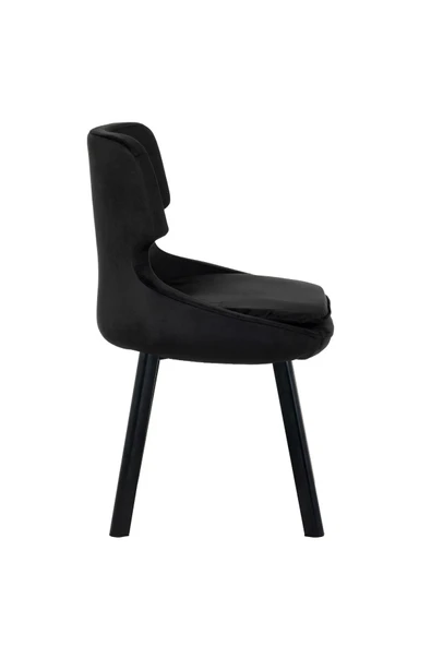 MARKAELZ SİYAH METAL AYAKLI SALON/MUTFAK SANDALYESİ SELEKULAK (BABYFACE) - 3