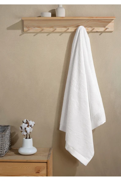Pure Bambu 3'lü Banyo Havlu Seti Ekru 30x50 cm 50x85 cm 75x150 cm - 2