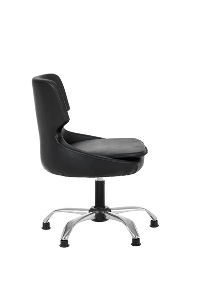 MARKAELZ Krom Metal Ayaklı Ofis Çocuk Odası Çalışma Sandalyesi (ayarlanilabilir)DERİ PAPUÇLU SELEKULAK - 3