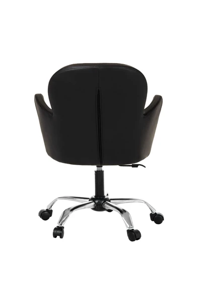 MARKAELZ Krom Metal Ayaklı Ofis Çocuk Odası Çalışma Sandalyesi (ayarlanabilir) DERİ KOLLUKELEBEK - Resim 4