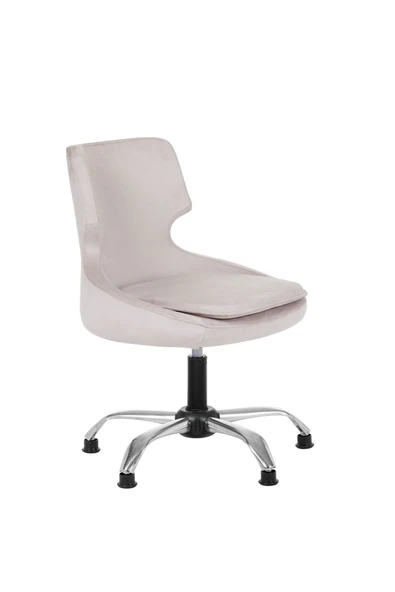 MARKAELZ Krom Metal Ayaklı Ofis Çocuk Odası Çalışma Sandalyesi (ayarlanilabilir) PAPUÇLU SELEKULAK - Resim 2