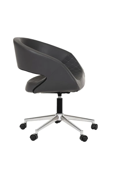 MARKAELZ Krom Metal Ayaklı  (ayarlanilabilir) Deri Kuaför Koltuğu - 3