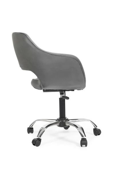 MARKAELZ Krom Metal Ayaklı Ofis Çocuk Odası Çalışma Sandalyesi (AYARLANILABİLİR) GRİ - Resim 3