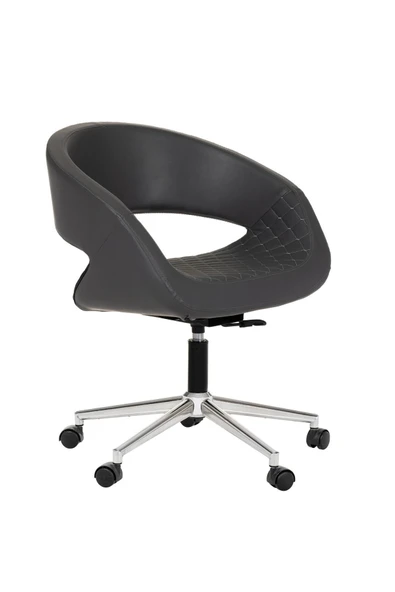 MARKAELZ Krom Metal Ayaklı  (ayarlanilabilir) Deri Kuaför Koltuğu - 2