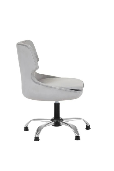 MARKAELZ Krom Metal Ayaklı Ofis Çocuk Odası Çalışma Sandalyesi (ayarlanilabilir) PAPUÇLU SELEKULAK - Resim 3