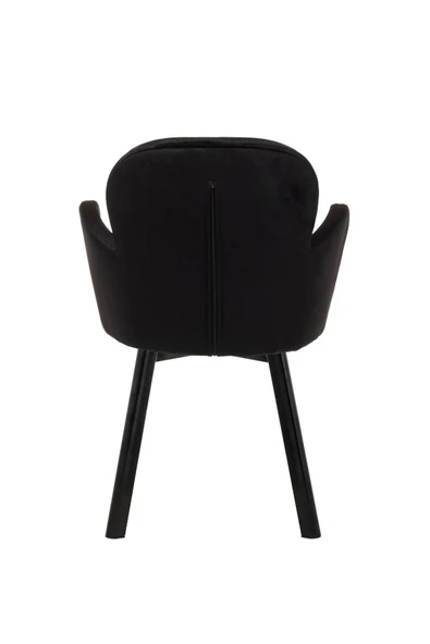 MARKAELZ SİYAH METAL AYAKLI SALON/MUTFAK SANDALYESİ KOLLUKELEBEK (BABYFACE) - 4