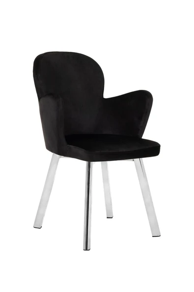 MARKAELZ KROM METAL AYAKLI SALON/MUTFAK SANDALYESİ KOLLUKELEBEK (BABYFACE) - 2