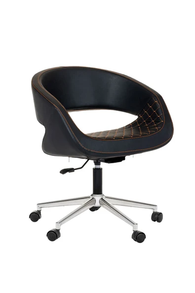 MARKAELZ Krom Metal Ayaklı  (ayarlanilabilir) Deri Kuaför Koltuğu - Resim 2