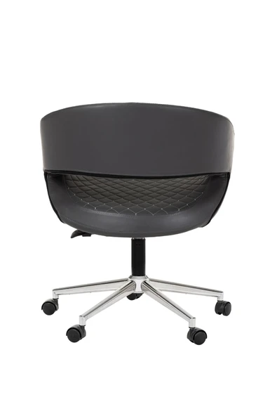 MARKAELZ Krom Metal Ayaklı  (ayarlanilabilir) Deri Kuaför Koltuğu - 4