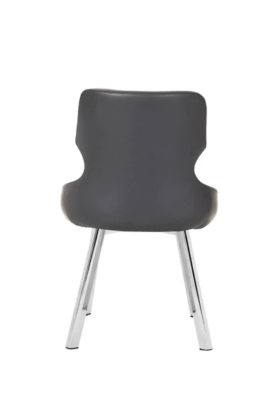 MARKAELZ KROM METAL AYAKLI SALON/MUTFAK SANDALYESİ SELEKULAK (DERİ) - Resim 4