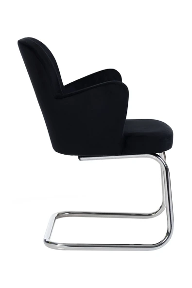 MARKAELZ MARKAELZ Krom Metal Ayaklı KELEBEK SANDALYE MİSAFİR KOLTUĞU BEKLEME KOLTUĞU - 4