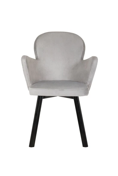 MARKAELZ SİYAH METAL AYAKLI SALON/MUTFAK SANDALYESİ KOLLUKELEBEK (BABYFACE)