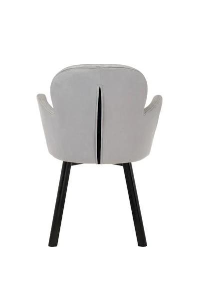 MARKAELZ SİYAH METAL AYAKLI SALON/MUTFAK SANDALYESİ KOLLUKELEBEK (BABYFACE) - 4