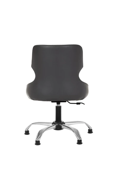 MARKAELZ Krom Metal Ayaklı Ofis Çocuk Odası Çalışma Sandalyesi (ayarlanilabilir)DERİ PAPUÇLU SELEKULAK - Resim 4