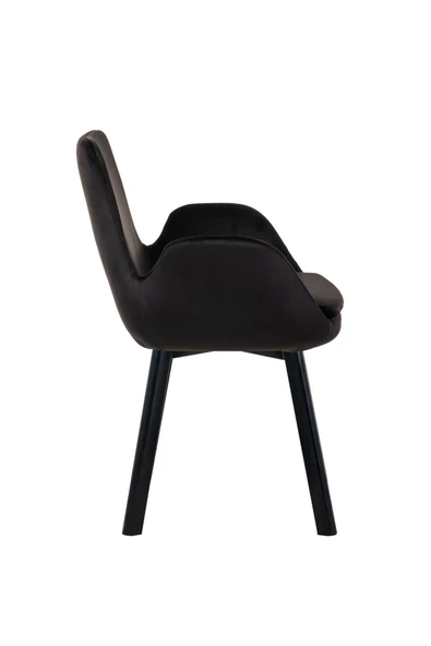 MARKAELZ SİYAH METAL AYAKLI SALON/MUTFAK SANDALYESİ PESCADO (BABYFACE) - 3