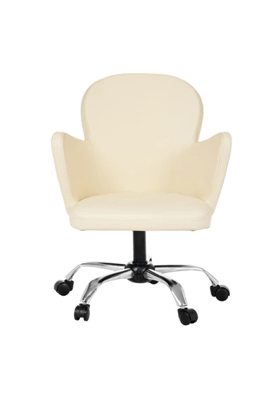 MARKAELZ Krom Metal Ayaklı Ofis Çocuk Odası Çalışma Sandalyesi (ayarlanabilir) DERİ KOLLUKELEBEK ürün görseli